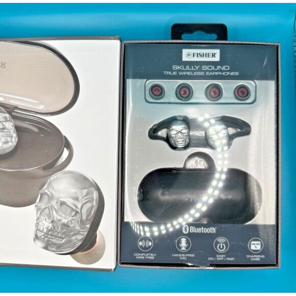 Limited Edition Fisher Skelly Bluetooth Headphones with Siri, Google Assistant - Picture 2 of 3